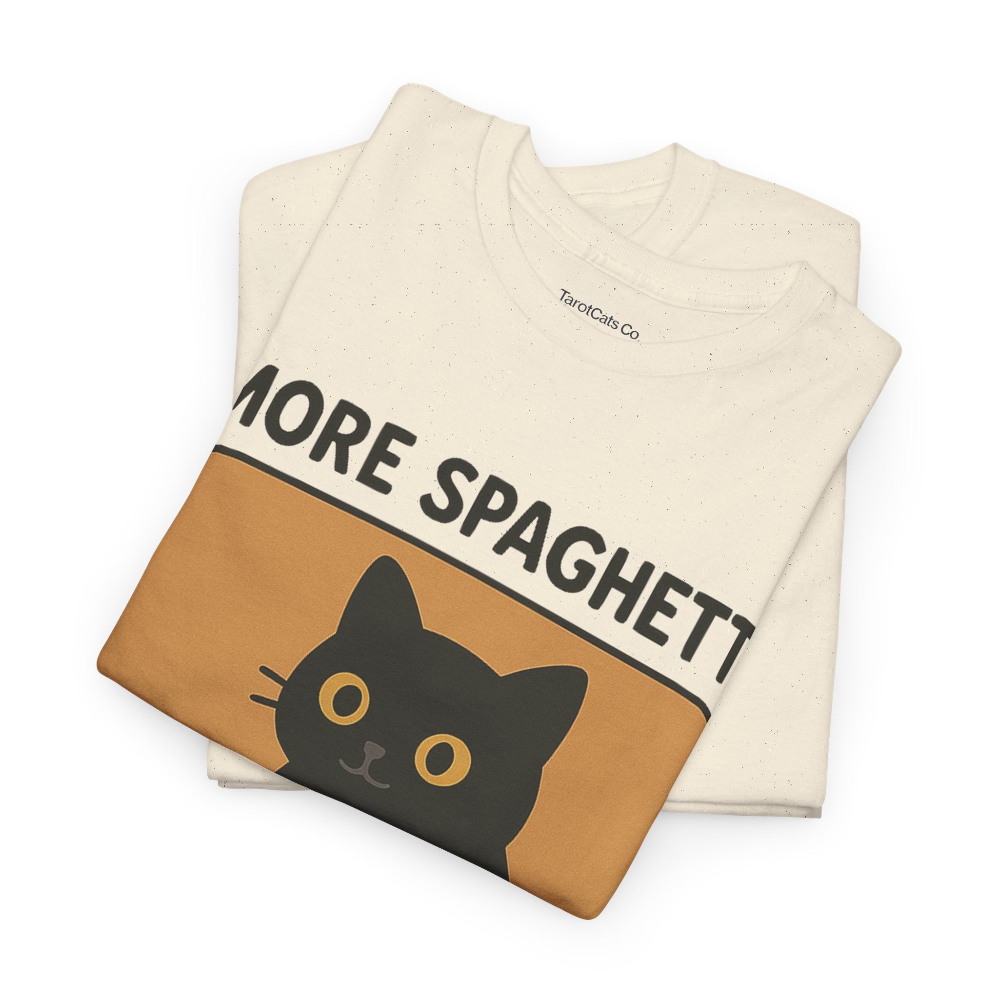 Funny Spaghetti T Shirt Unisex Tee More Spaghetti Less Upsetti Slogan 100 Percent Cotton - TarotCats Co.