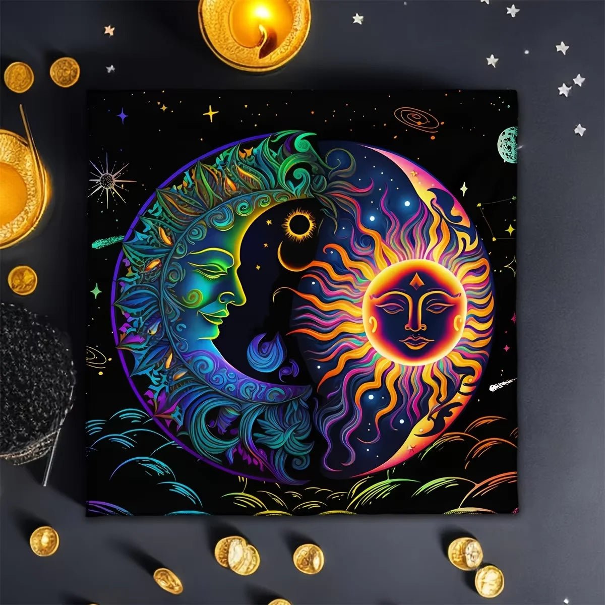 Magic Knot Tablecloth Pentagram - TarotCats Co.