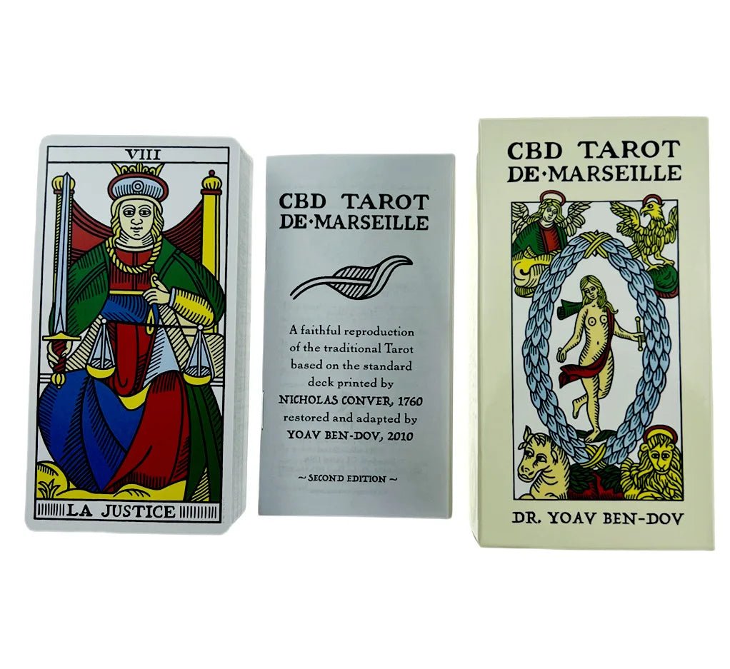 Marseille Tarot Deck 78 Cards English Edition 12 x 6.5 cm Classic Card Set for Readings and Storytelling - TarotCats Co.