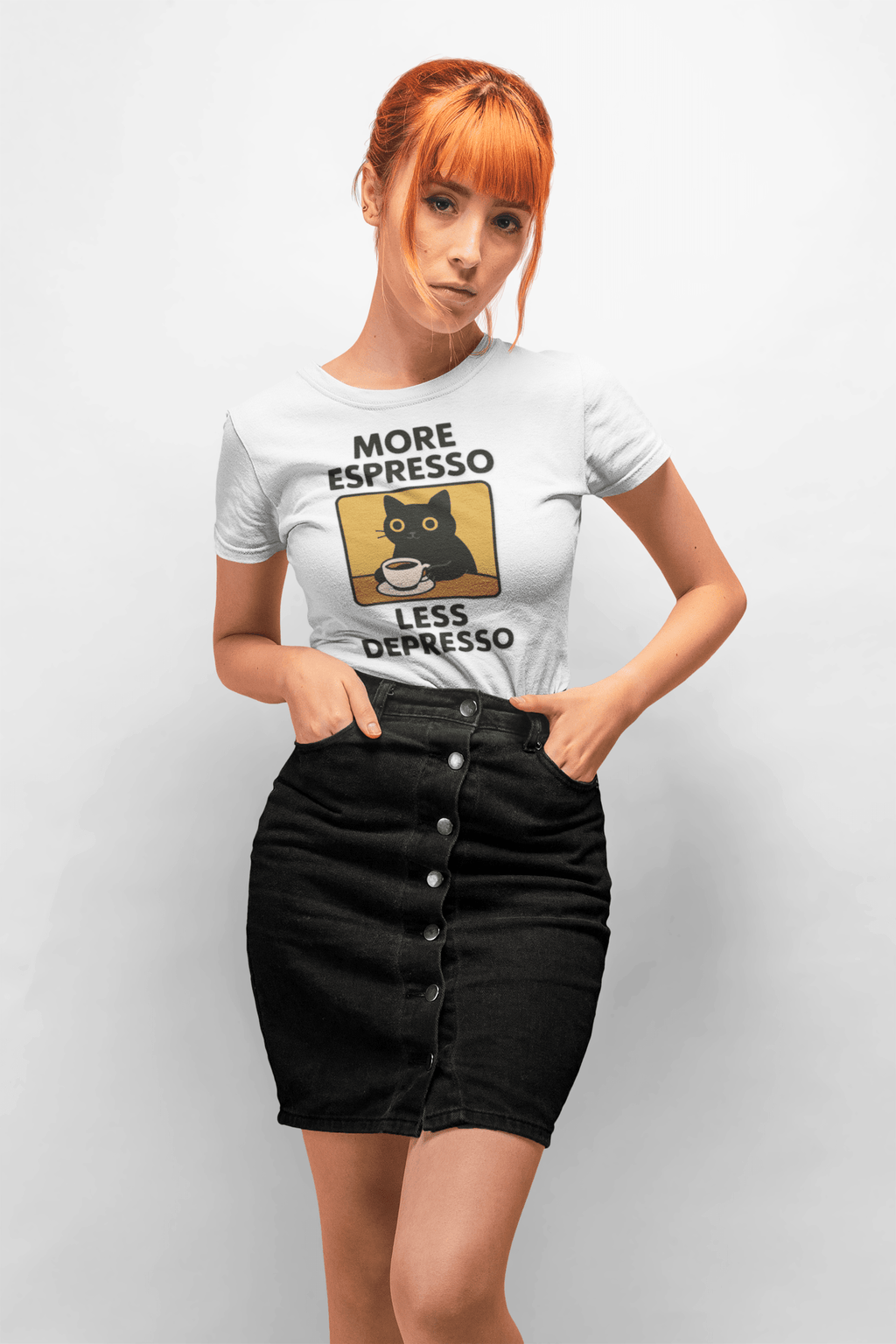 More Espresso Less Depresso - Tshirt - TarotCats Co.