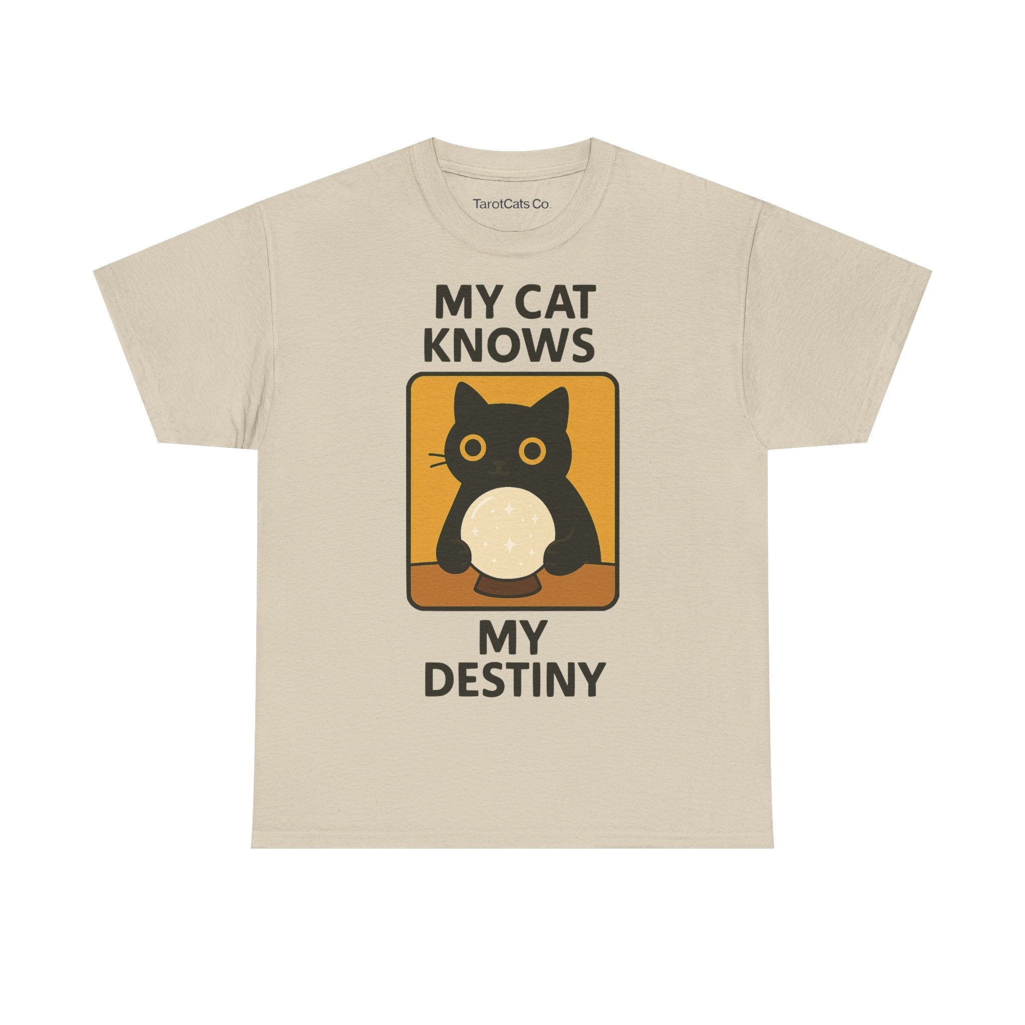 My Cat Knows My Destiny Tee Funny Cat Shirt Astrology T Shirt Unisex Cat Apparel Gifts For Cat Owners - TarotCats Co.