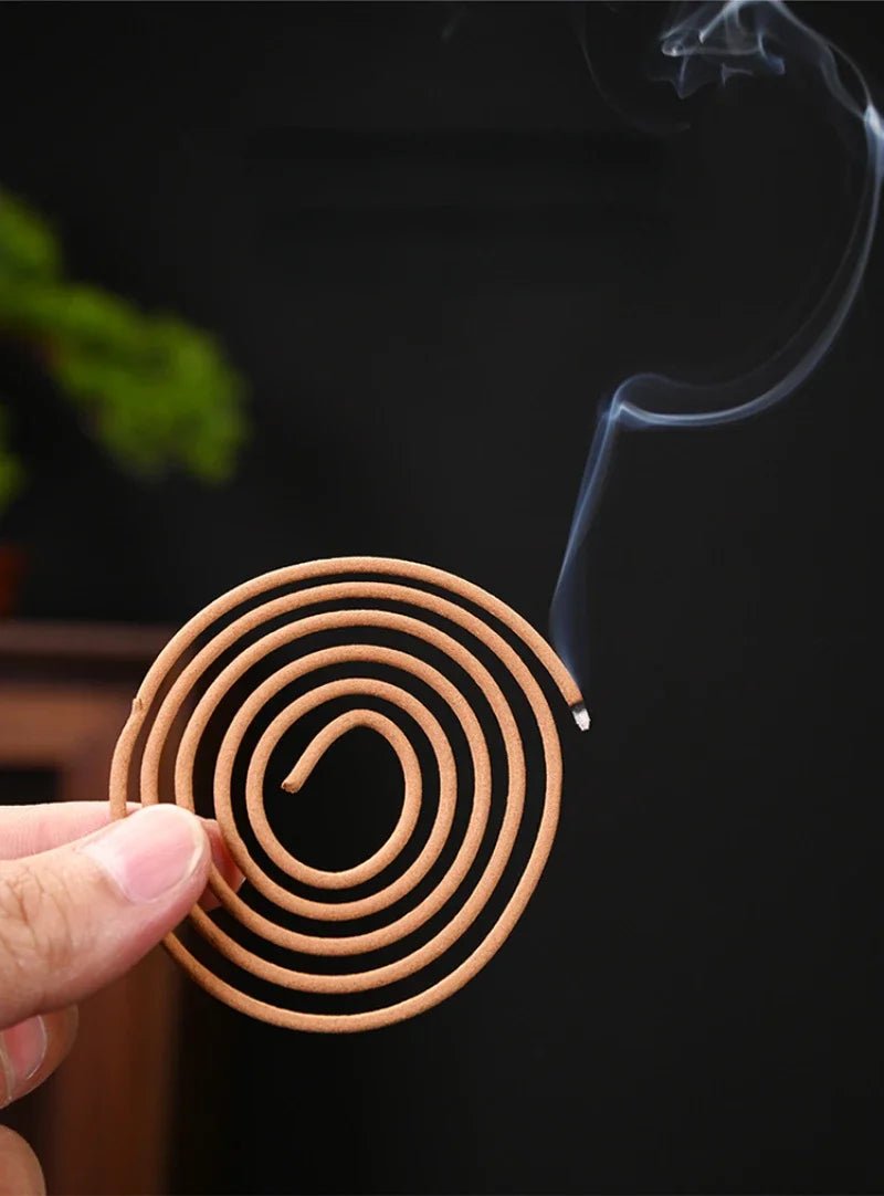 Natural Plate Sandalwood Jasmine Coil - TarotCats Co.