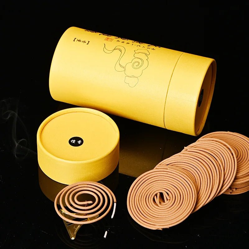 Natural Plate Sandalwood Jasmine Coil - TarotCats Co.