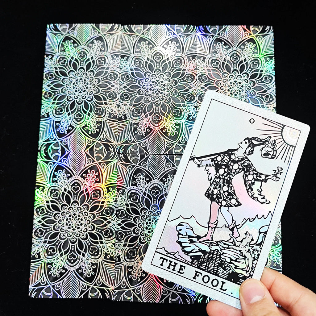 Silver Foil Retro Tarot Cards Deck - TarotCats Co.