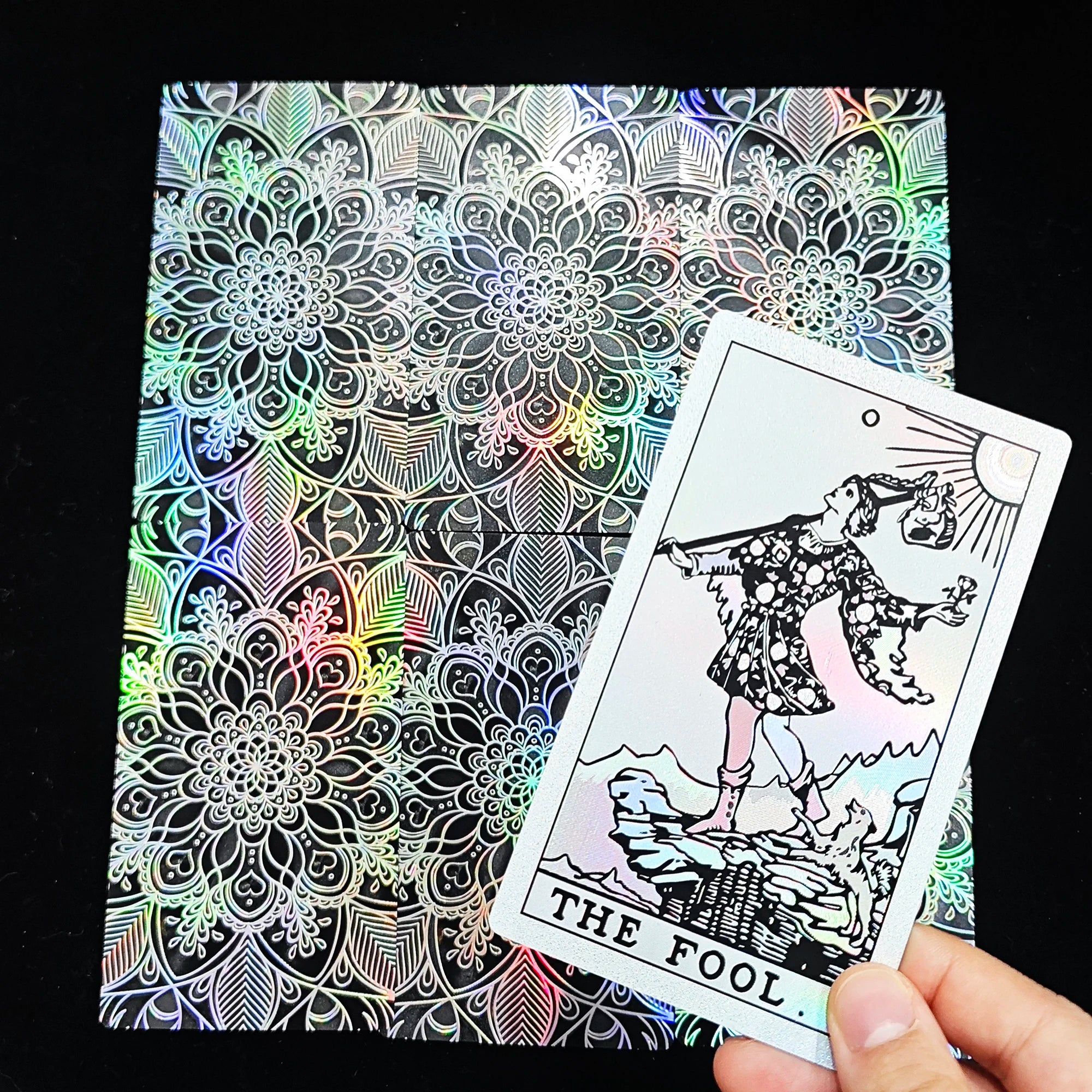 Silver Foil Retro Tarot Cards Deck - TarotCats Co.