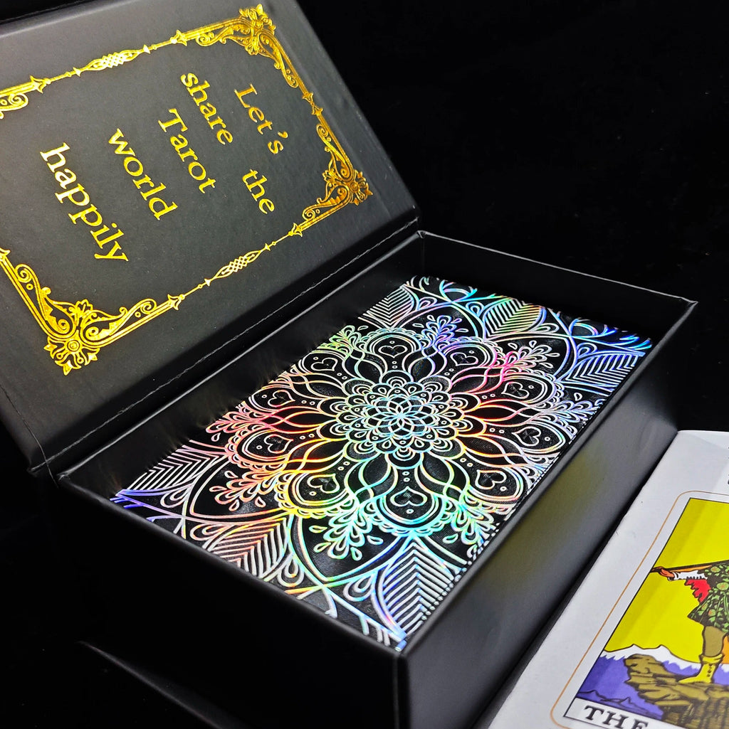 Silver Foil Retro Tarot Cards Deck - TarotCats Co.