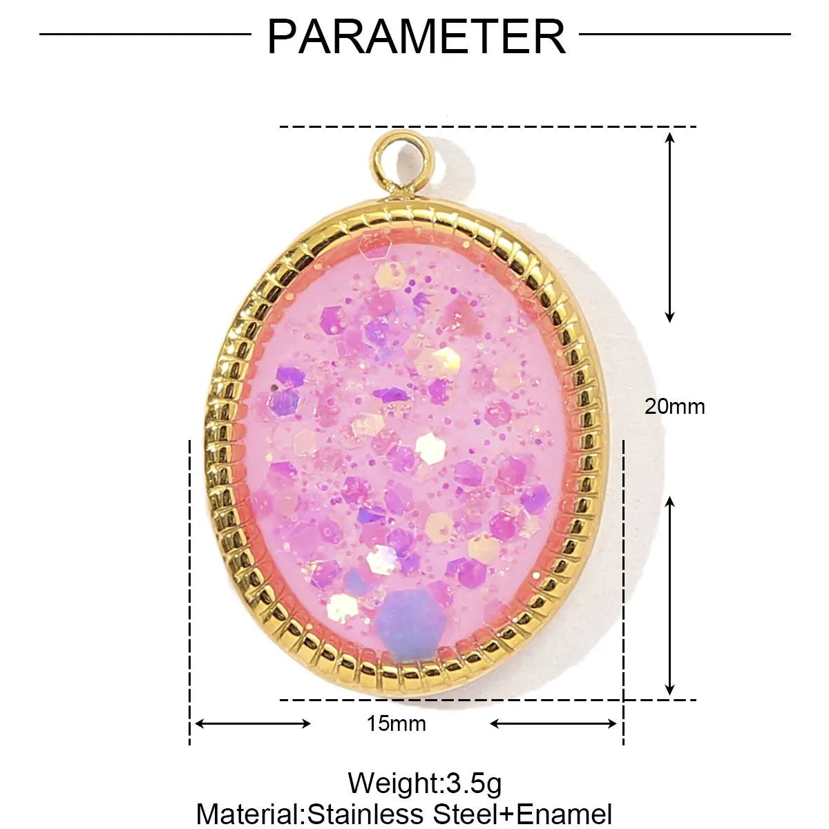 Stainless Steel Stone Necklace Pendant - TarotCats Co.