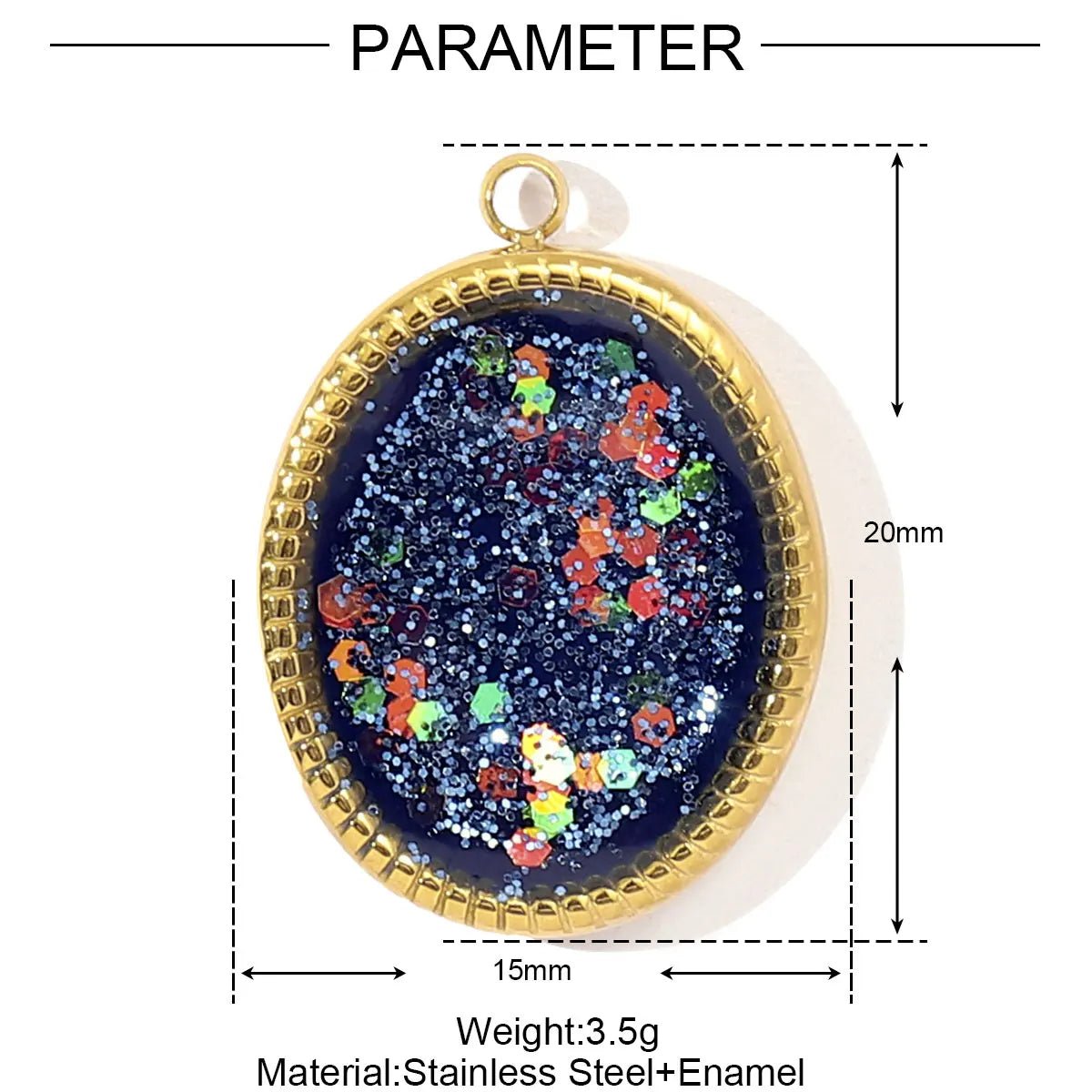 Stainless Steel Stone Necklace Pendant - TarotCats Co.