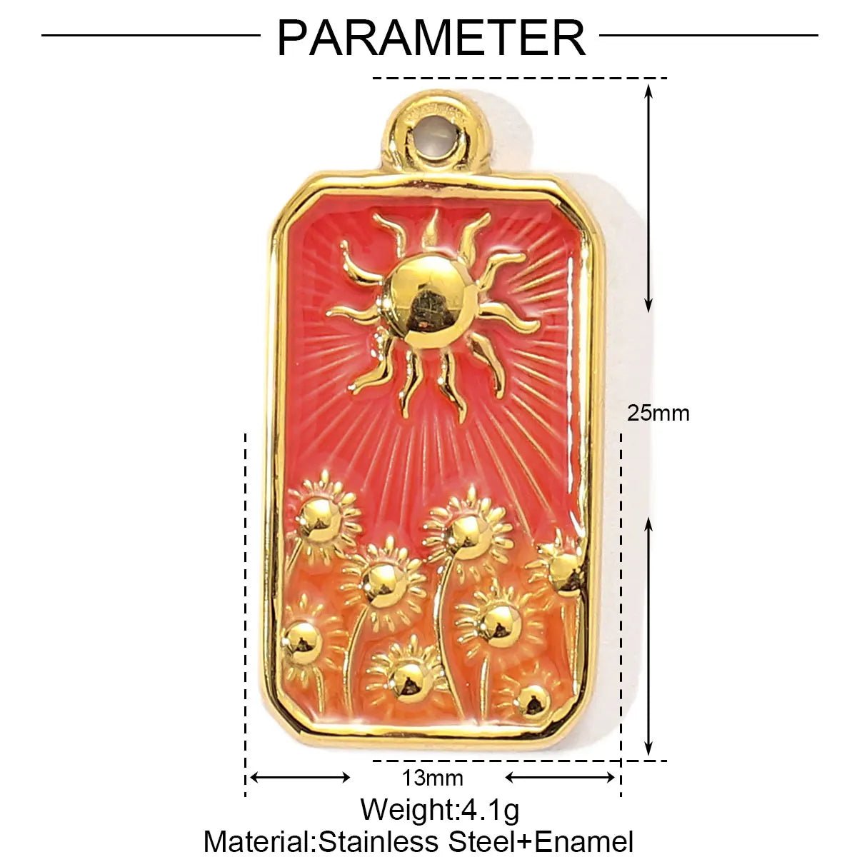 Stainless Steel Stone Necklace Pendant - TarotCats Co.