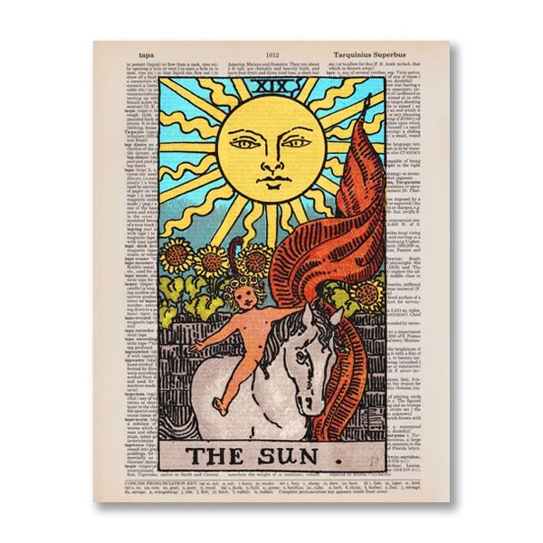 The Star Sun Tarot Vintage Posters Major Arcana Canvas Wall Art Print Featuring Magician Sun Lovers Priestess - TarotCats Co.