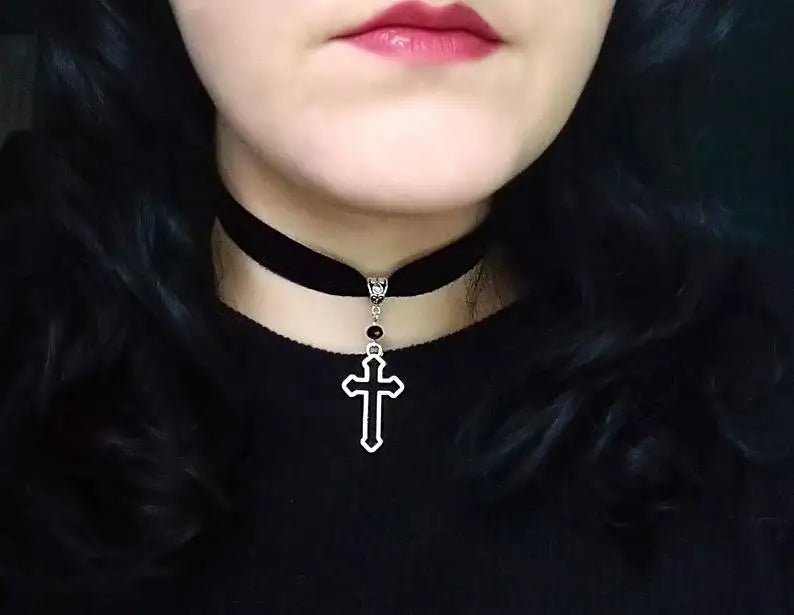 Triple Moon Choker Necklace - TarotCats Co.