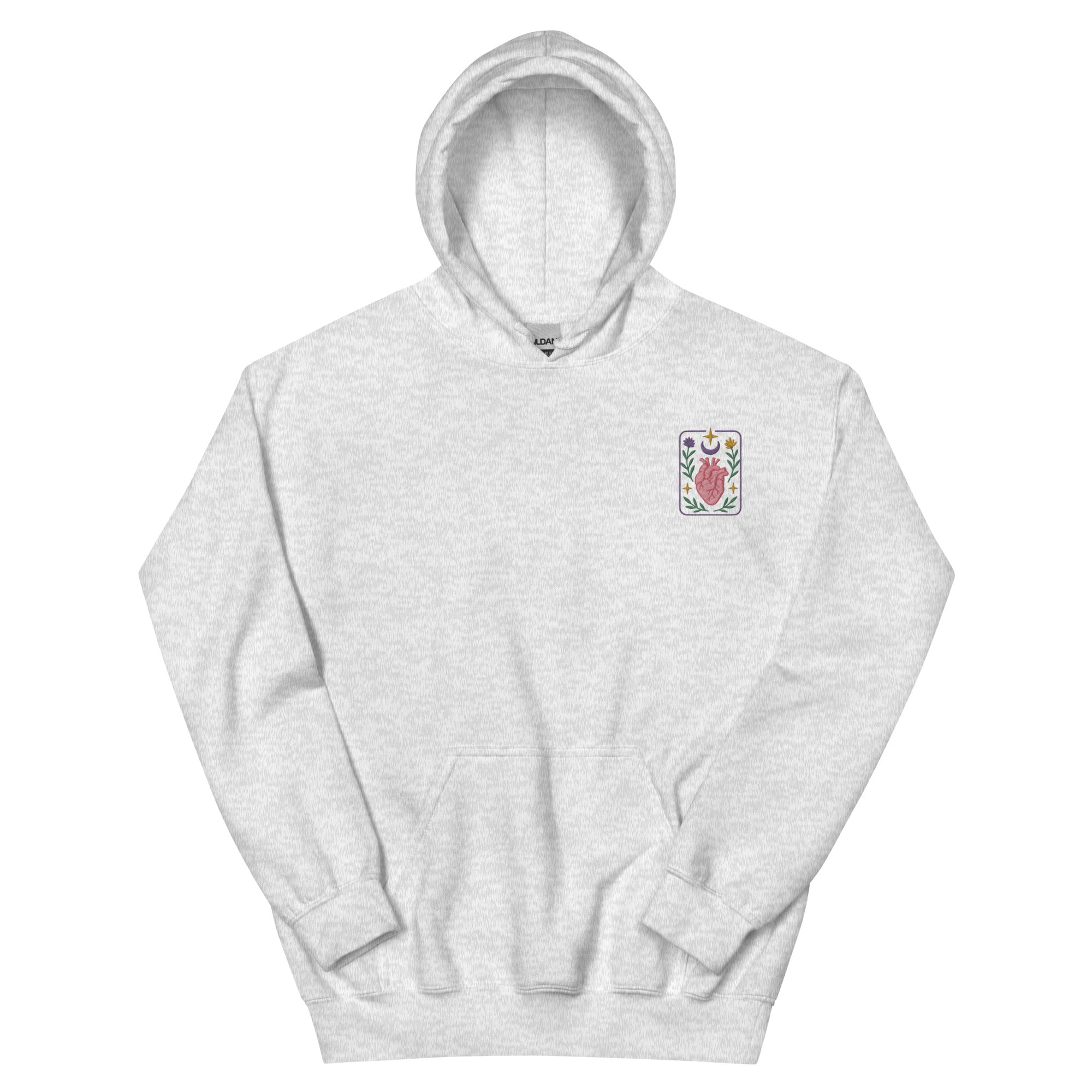 Unisex Heather Sport Dark Navy Heavyweight Fleece Hoodie With Kangaroo Pocket - TarotCats Co.