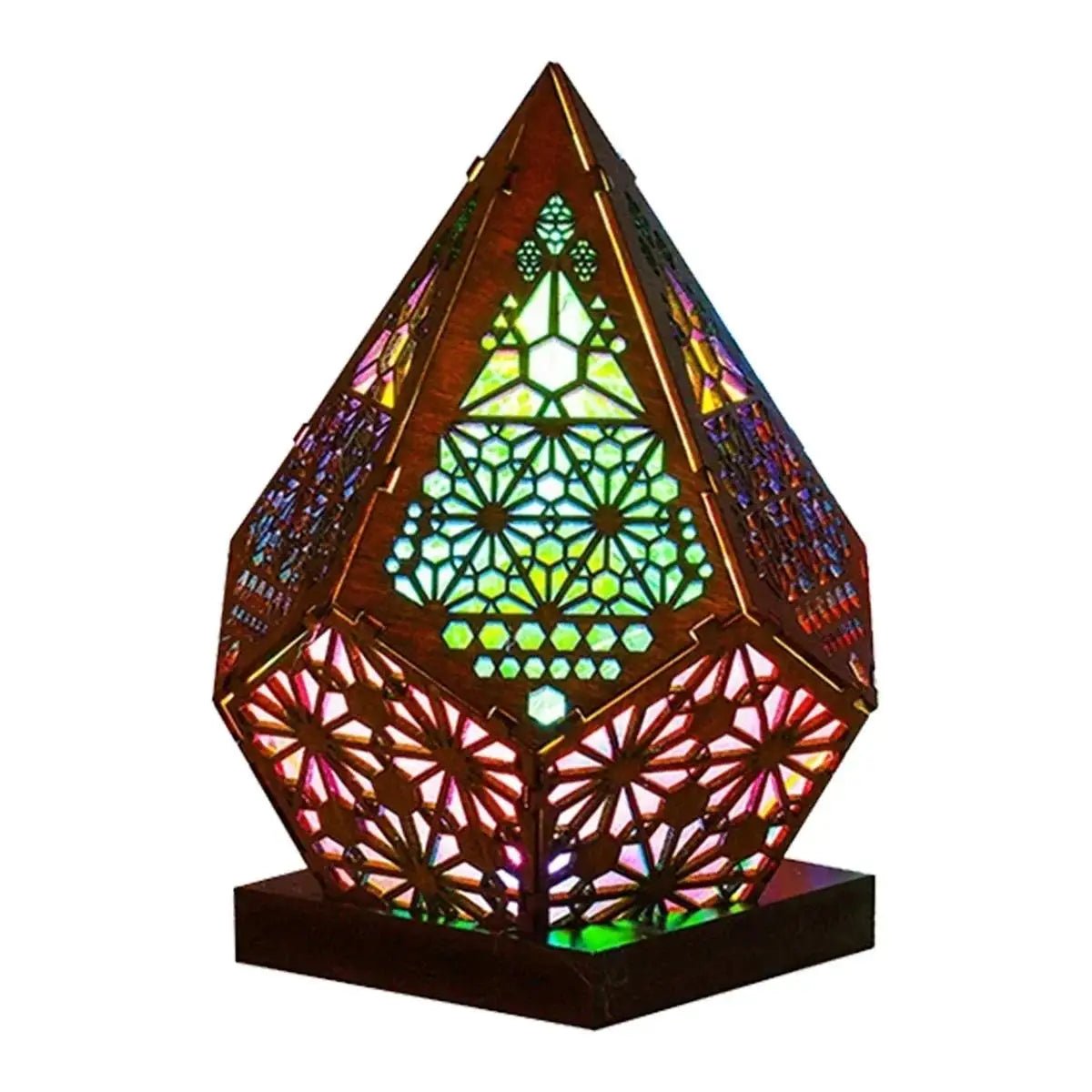 USB Bohemian LED Projection Table Lamp Light Projector Colorful Desk Night Decorative 3D Pattern Modern - TarotCats Co.