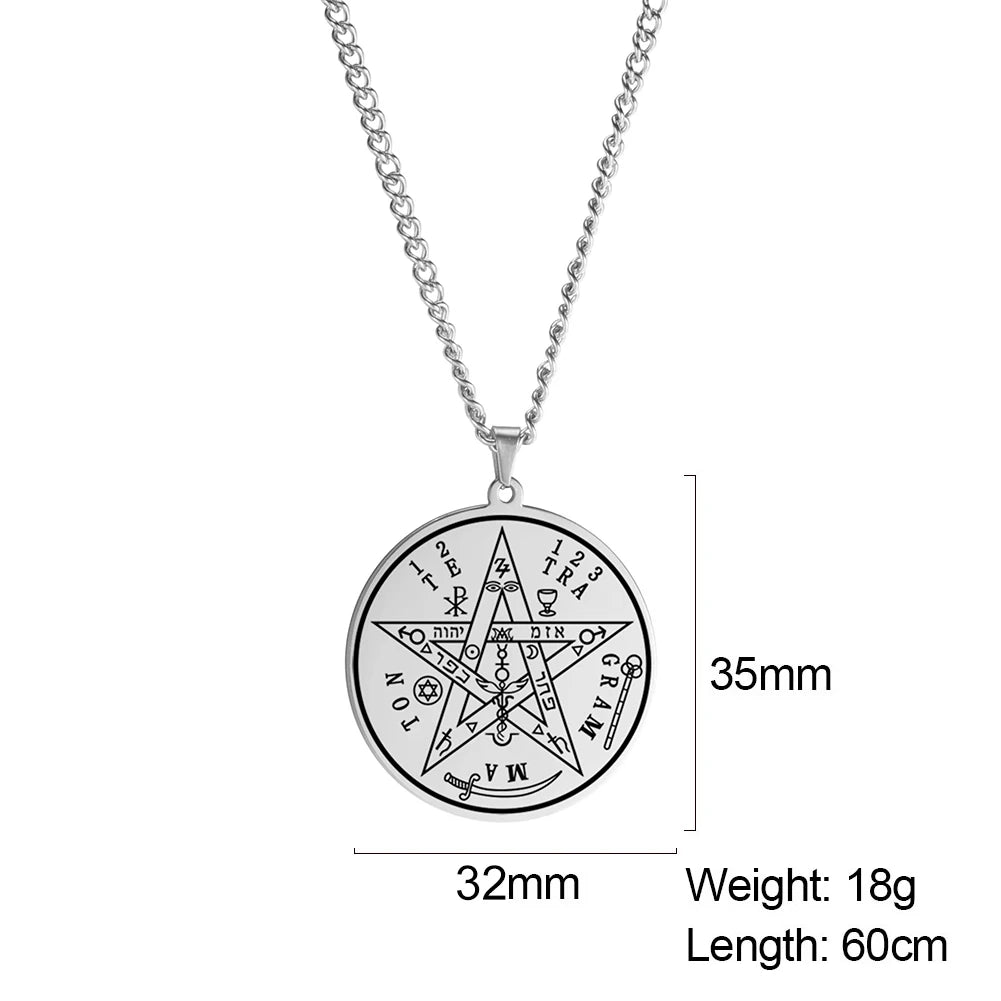 Heritage YHWH Pentagram Pendant, Jerusalem Craft - TarotCats Co. 