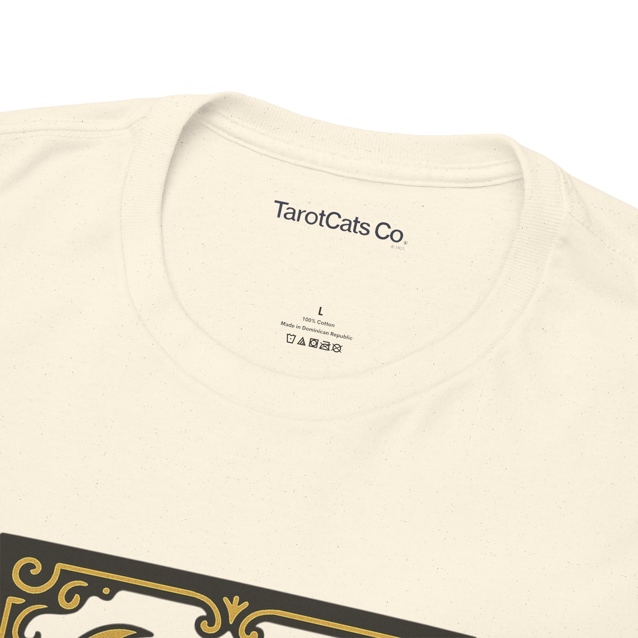 Vintage Black Cat Tee Unisex Heavy Cotton Tee With Celestial Backdrop Design For Cat Lovers And Astrology Enthusiasts - TarotCats Co.