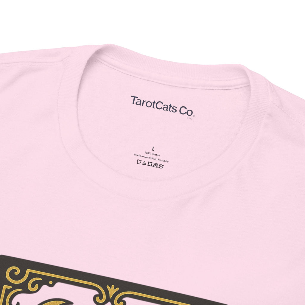 Vintage Black Cat Tee Unisex Heavy Cotton Tee With Celestial Backdrop Design For Cat Lovers And Astrology Enthusiasts - TarotCats Co.