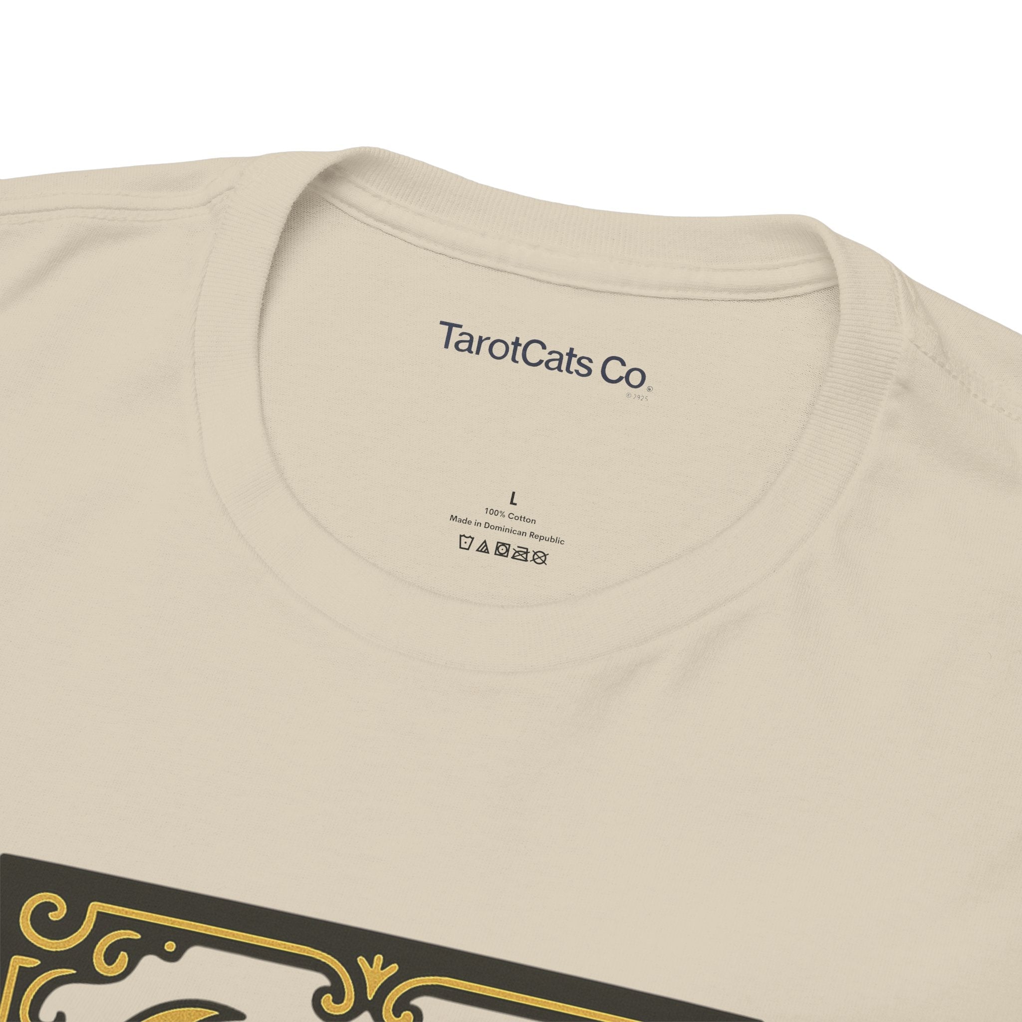 Vintage Black Cat Tee Unisex Heavy Cotton Tee With Celestial Backdrop Design For Cat Lovers And Astrology Enthusiasts - TarotCats Co.