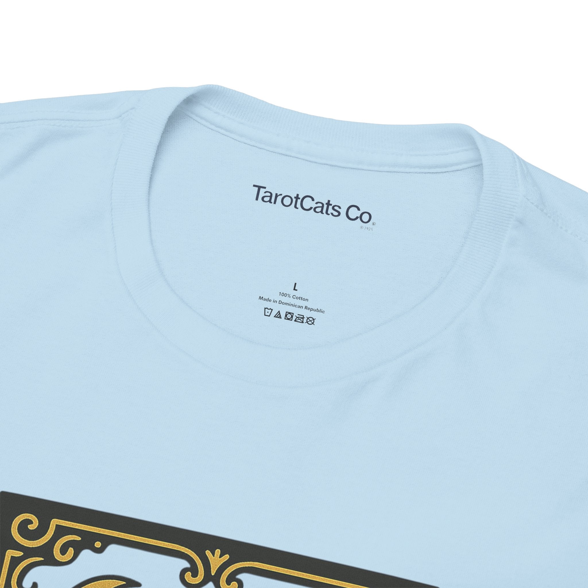 Vintage Black Cat Tee Unisex Heavy Cotton Tee With Celestial Backdrop Design For Cat Lovers And Astrology Enthusiasts - TarotCats Co.