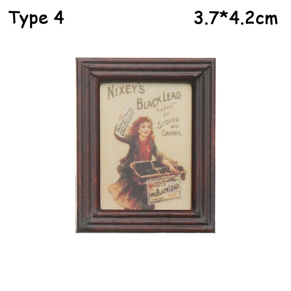 Vintage Miniature Framed Photo - TarotCats Co.